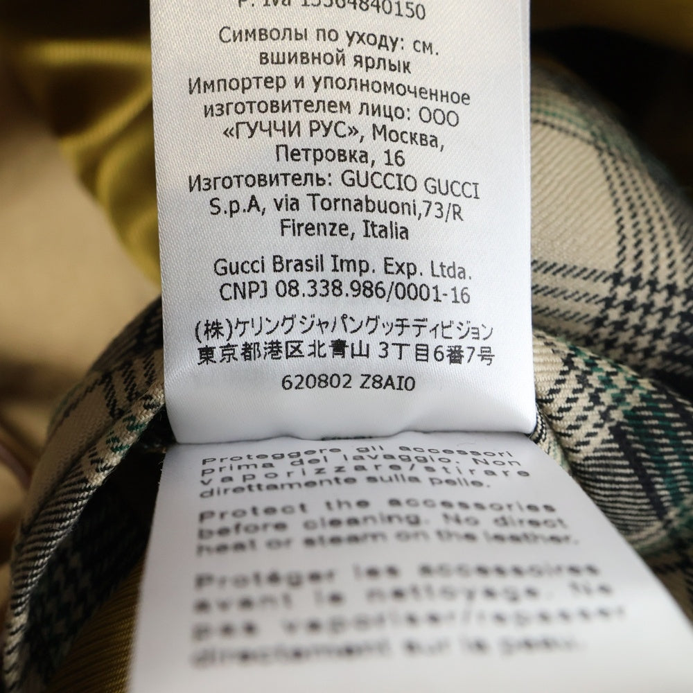 GUCCI(グッチ) 20SS LIGHT COTTON TRENCH COAT オーバーサイズコットンチノレザー切替ロングコート 620802 Z8AI0