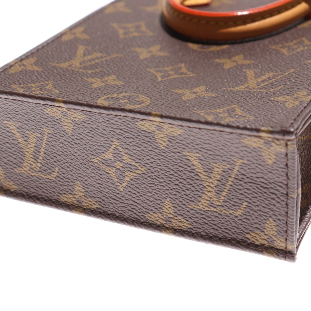 LOUIS VUITTON(ルイヴィトン) モノグラム プティットサックプラ 2WAYバッグ ショルダーバッグ ミニバッグ フォンショルダー ブラウン レザー×PVC M69442 ゴールド金具 レディース