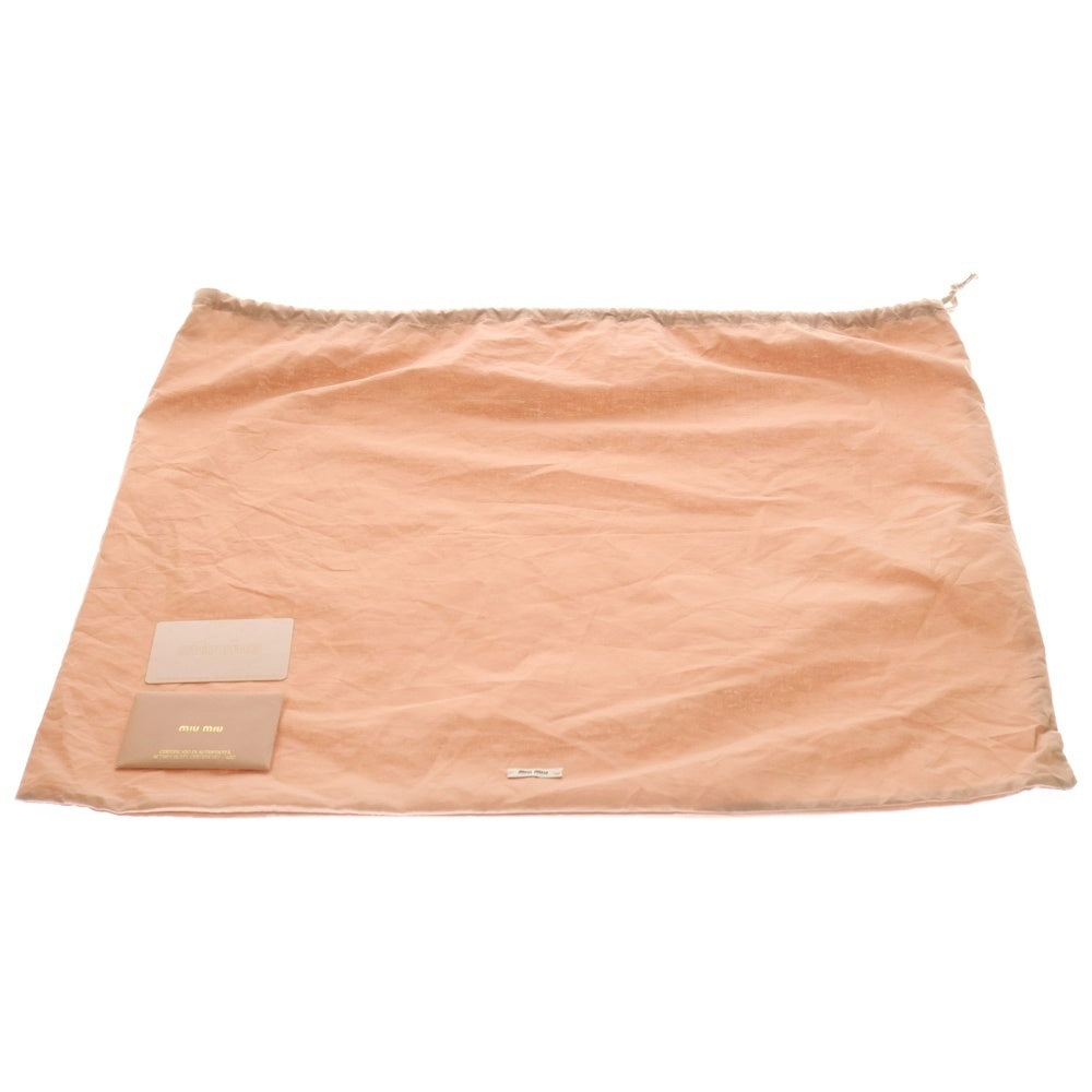 miumiu(ミュウミュウ) トップハンドル ボー ハンドバッグ ブラック レザー 5BB117 ゴールド金具