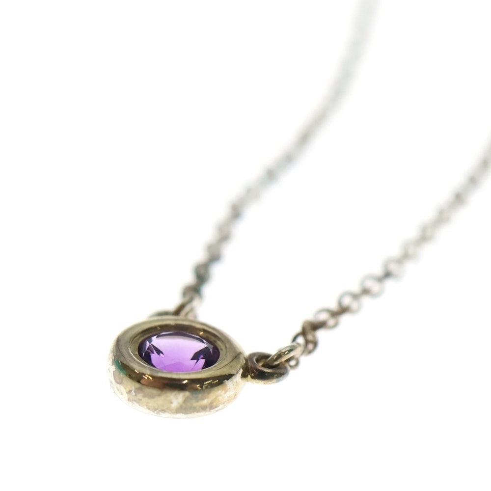 TIFFANY & Co.(ティファニー) バイザヤード ネックレス ペンダント シルバー パープル アクアマリン SV925