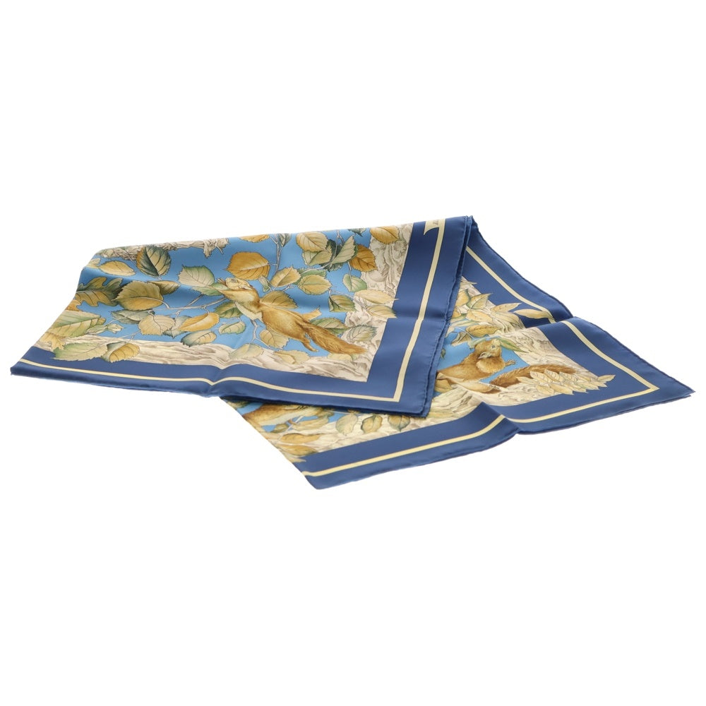 HERMES(エルメス) カレ90 CASSE NOISETTE くるみ割り スカーフ ブルー×ブラウン