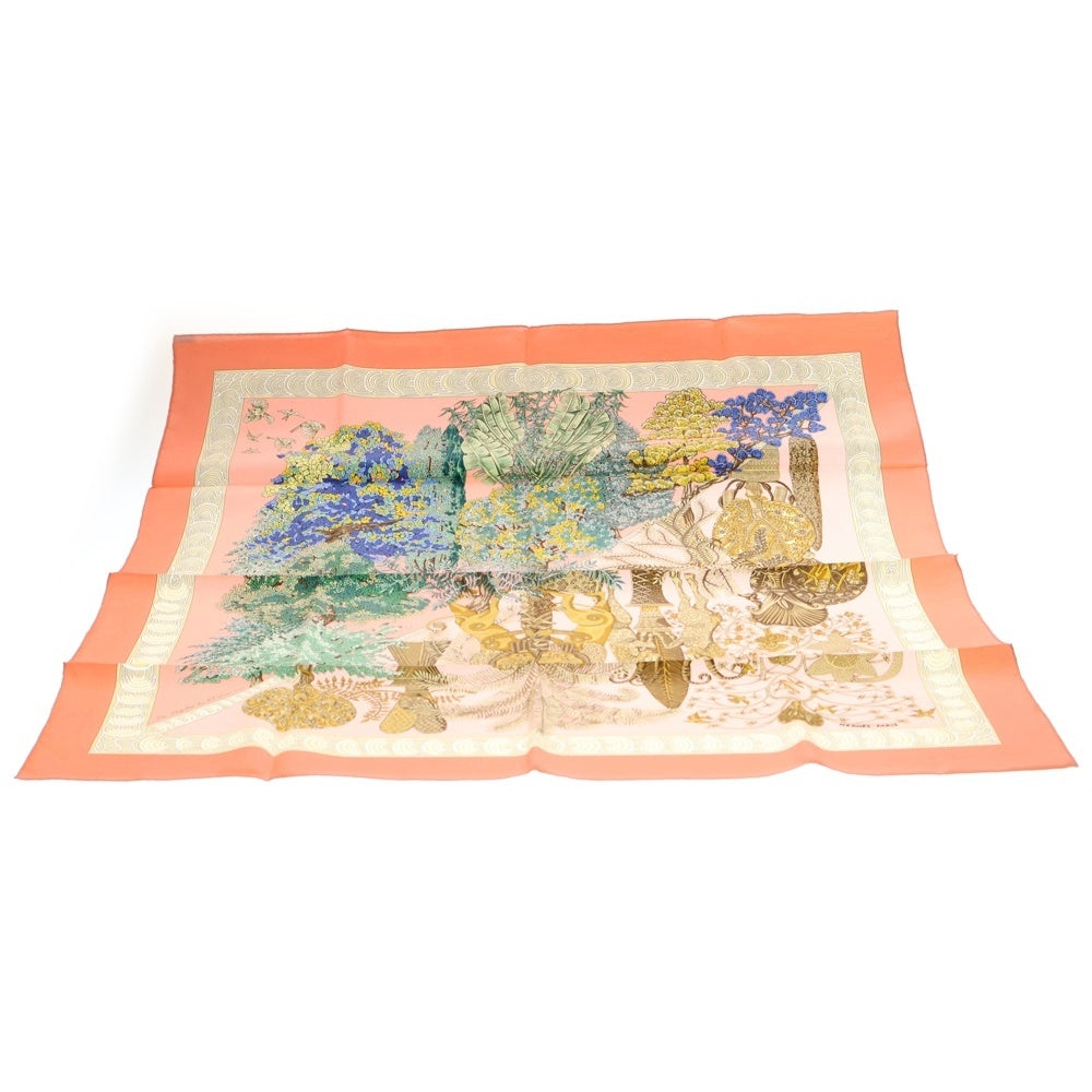 HERMES(エルメス) カレ90 木の伝説 シルクスカーフ ピンク