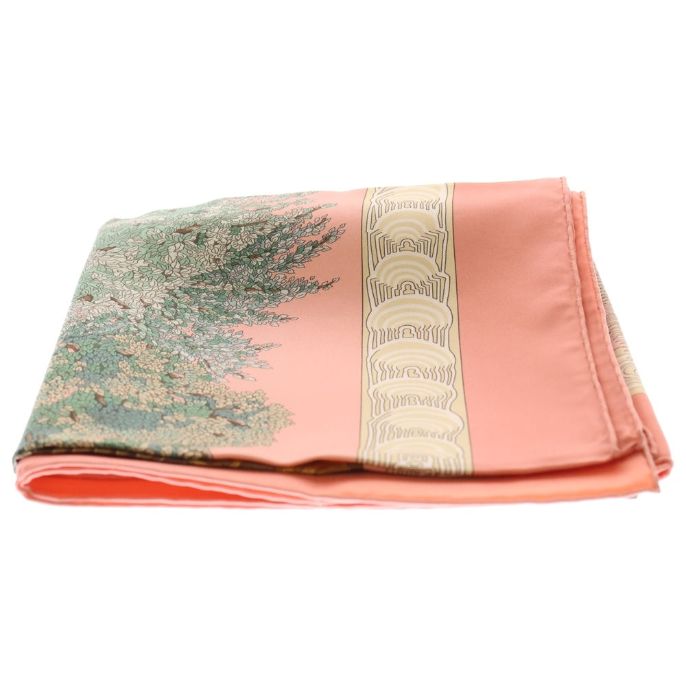 HERMES(エルメス) カレ90 木の伝説 シルクスカーフ ピンク