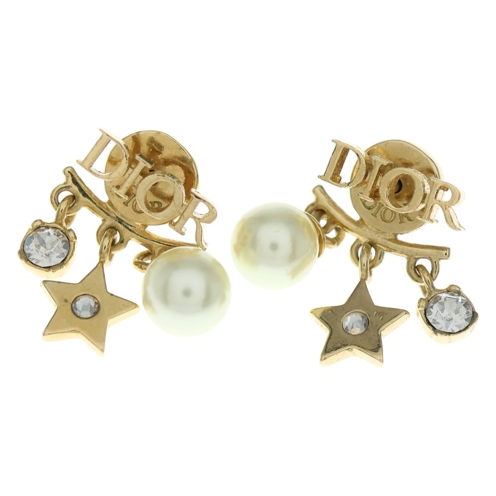 Christian Dior(クリスチャンディオール) ディオレボリューション ピアス ラインストーン×フェイクパール ゴールド GP