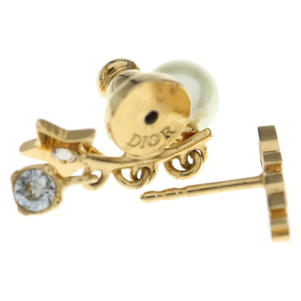 Christian Dior(クリスチャンディオール) ディオレボリューション ピアス ラインストーン×フェイクパール ゴールド GP