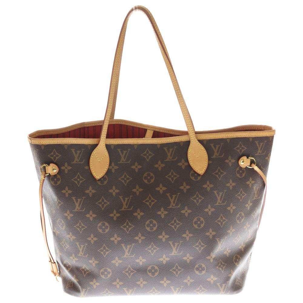 LOUIS VUITTON(ルイヴィトン) モノグラム ネヴァーフルMM ポーチ付レザートートバッグ ブラウン M40995