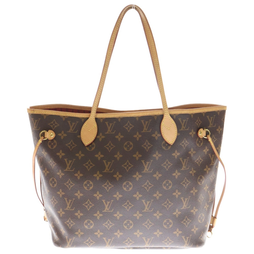 LOUIS VUITTON(ルイヴィトン) モノグラム ネヴァーフルMM ポーチ付レザートートバッグ ブラウン M40995