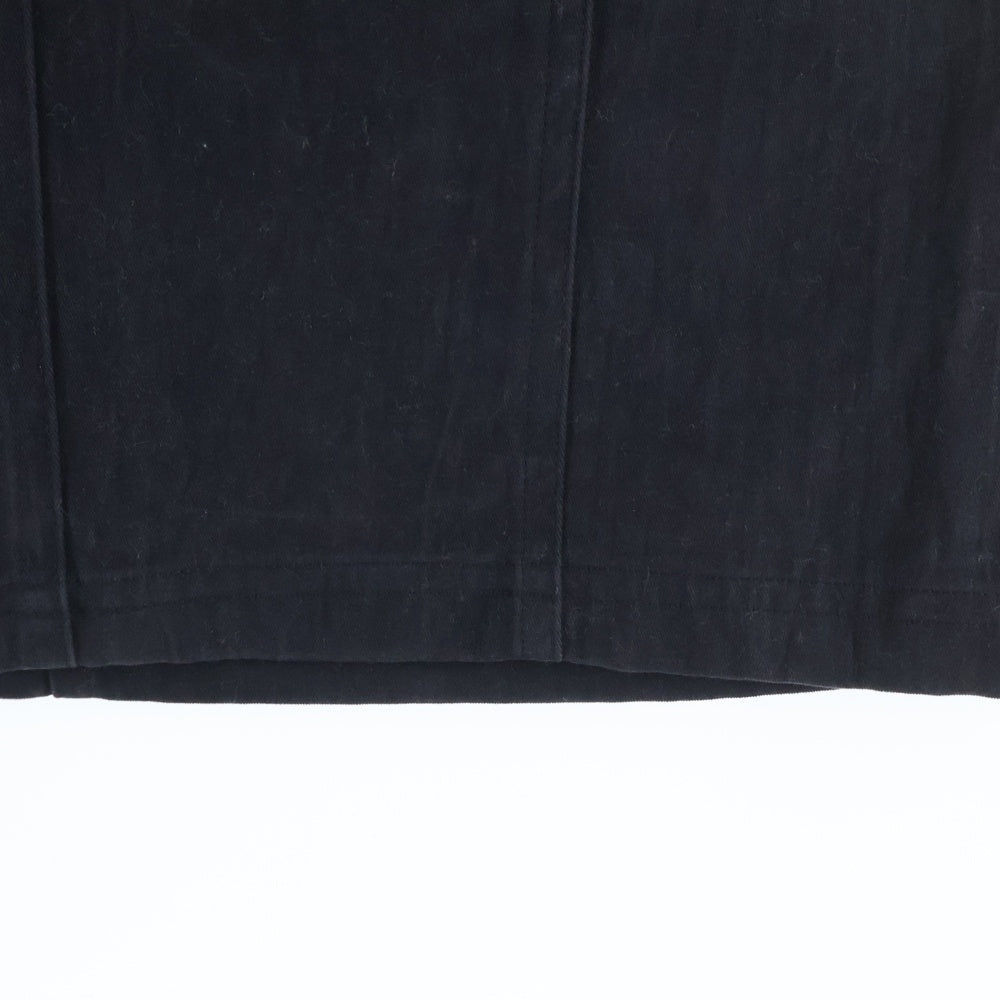 SAINT LAURENT PARIS(サンローランパリ) ベルトループ付コットンデニムタイトスカート ブラック 489412 Y094R