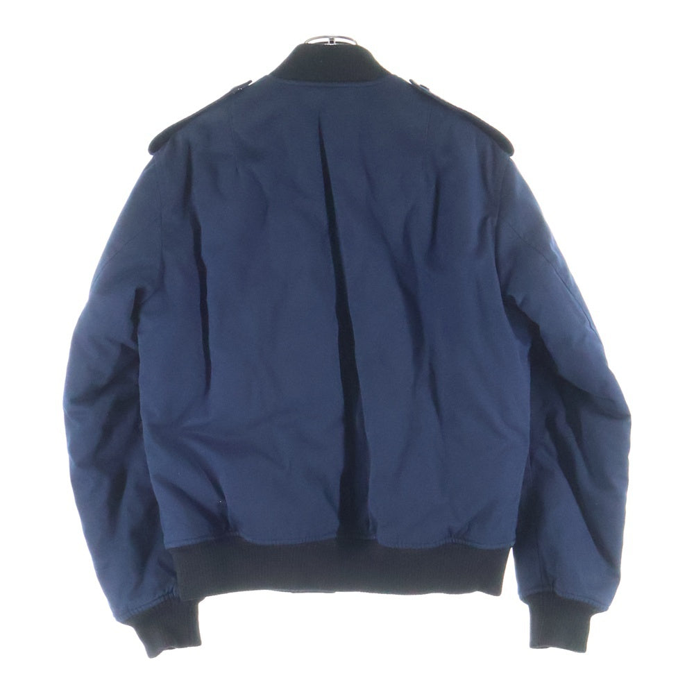 SAINT LAURENT PARIS(サンローランパリ) コットン ポリエステル ツイル ジップアップ 中綿 フライト ボンバージャケット ブルゾン ネイビー 456742Y039W
