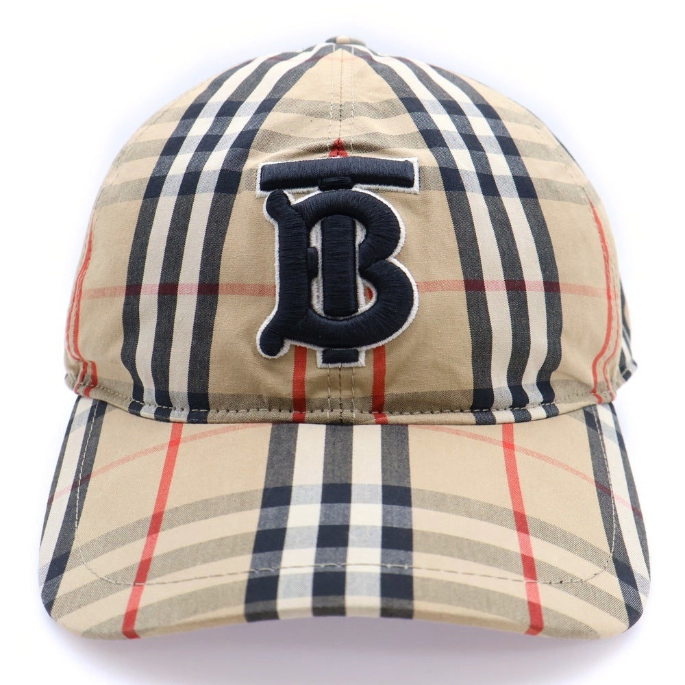 BURBERRY(バーバリー) TBモノグラム ヴィンテージチェック キャップ ベージュ コットン 帽子