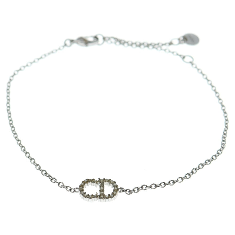 Christian Dior(クリスチャンディオール) CDロゴ ラインストーンブレスレット シルバー GP 2.0g レディース