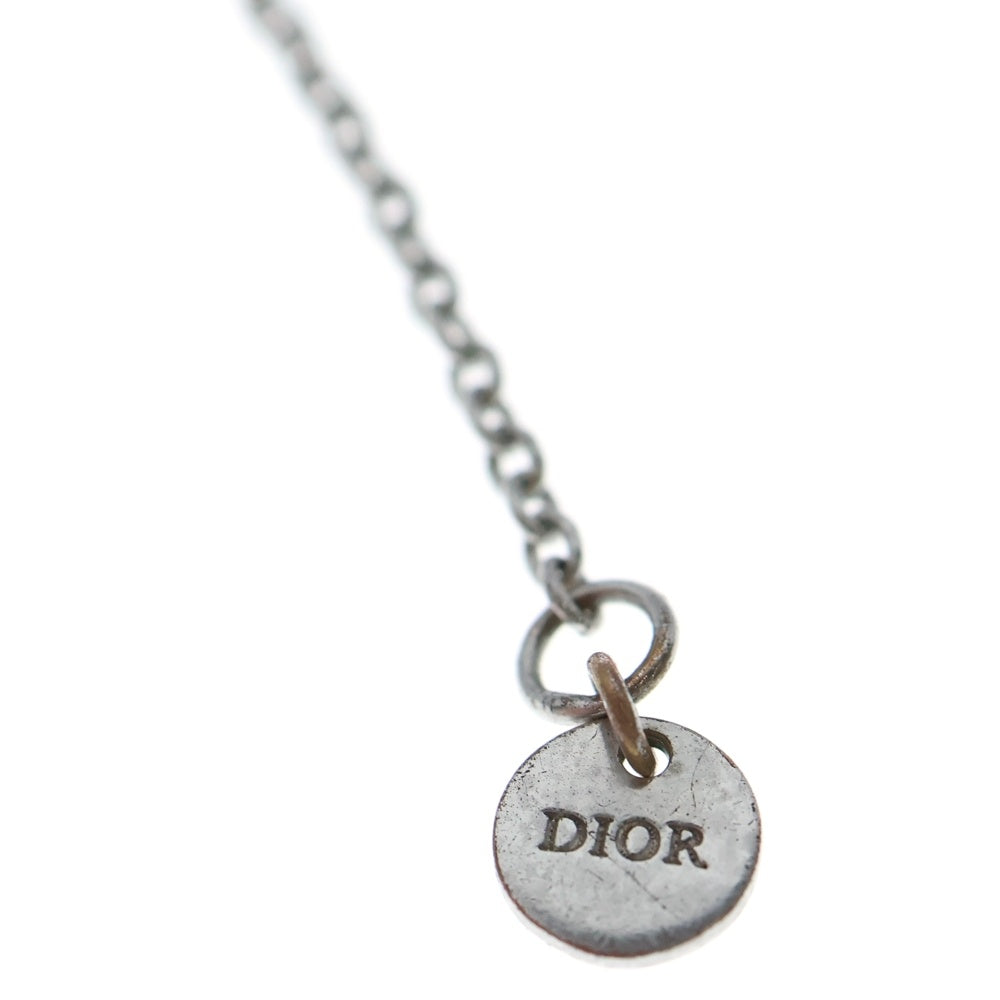 Christian Dior(クリスチャンディオール) CDロゴ ラインストーンブレスレット シルバー GP 2.0g レディース