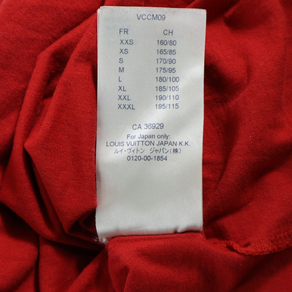 LOUIS VUITTON(ルイヴィトン) 20SS ロゴ刺繍 クルーネック 半袖Tシャツ カットソー レッド RM201Q JC8 HAY50W