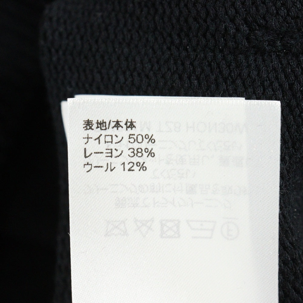 LOUIS VUITTON(ルイヴィトン) 23SS ウインタリーキャミオン LVロゴプレート ハーフボタン ウール混 ナイロン プルオーバー 長袖ニット セーター ブラック RM231M TZ8 HON30W