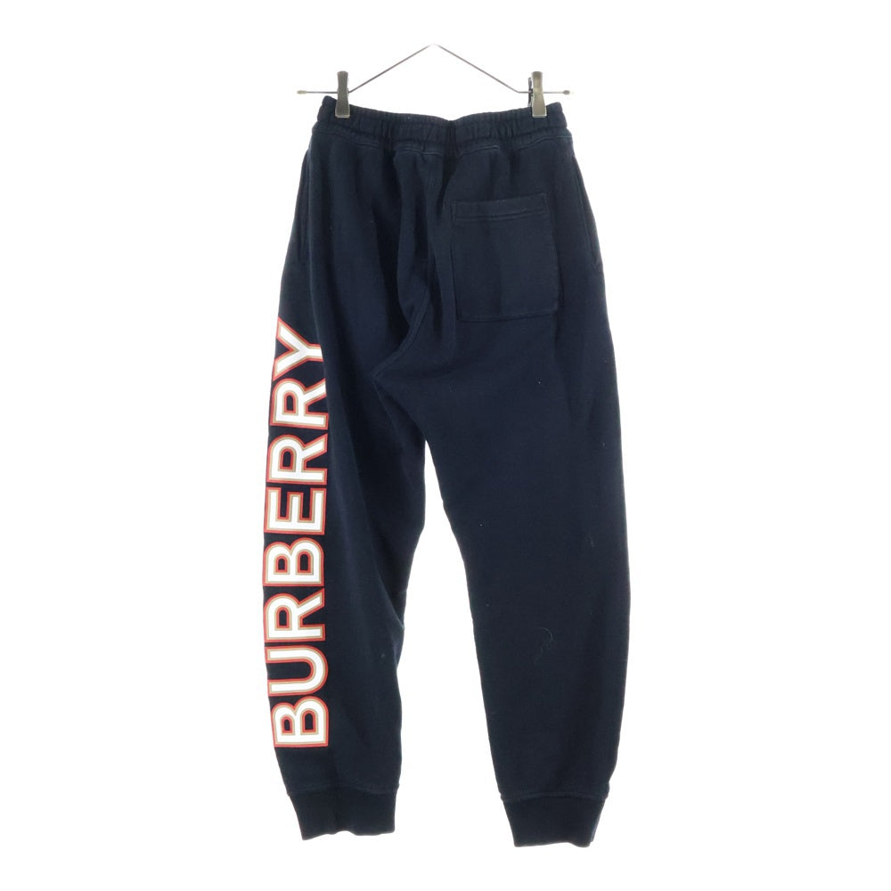 BURBERRY(バーバリー) ラバー ロゴプリント スウェット トラック ジョガーパンツ ブラック 8037260
