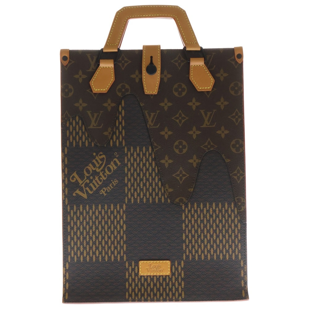 LOUIS VUITTON(ルイヴィトン) ×NIGO コラボ ダミエジャイアント ミニトートバッグ 2WAY レザーハンドバッグ ショルダーバッグ ブラウン N40355