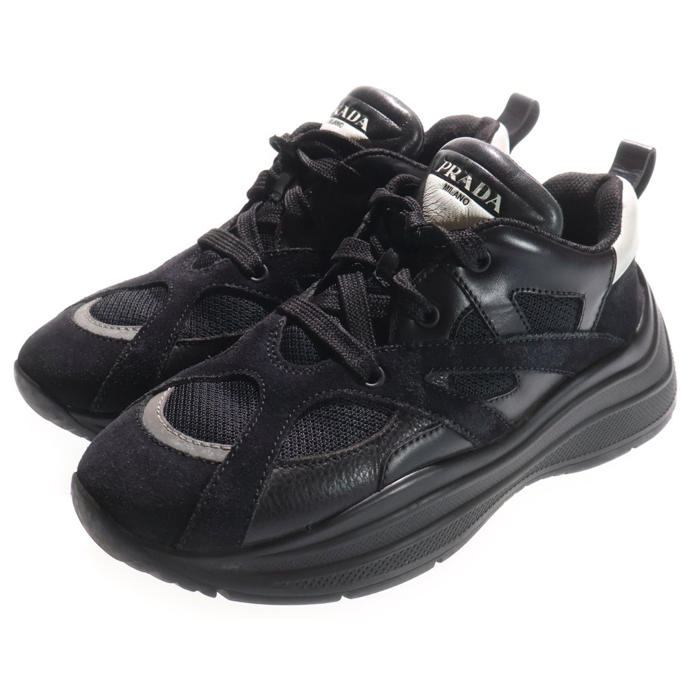PRADA(プラダ) Chunky Platform Sneakers チャンキープラットフォームスニーカー ブラック 1E909L レディース