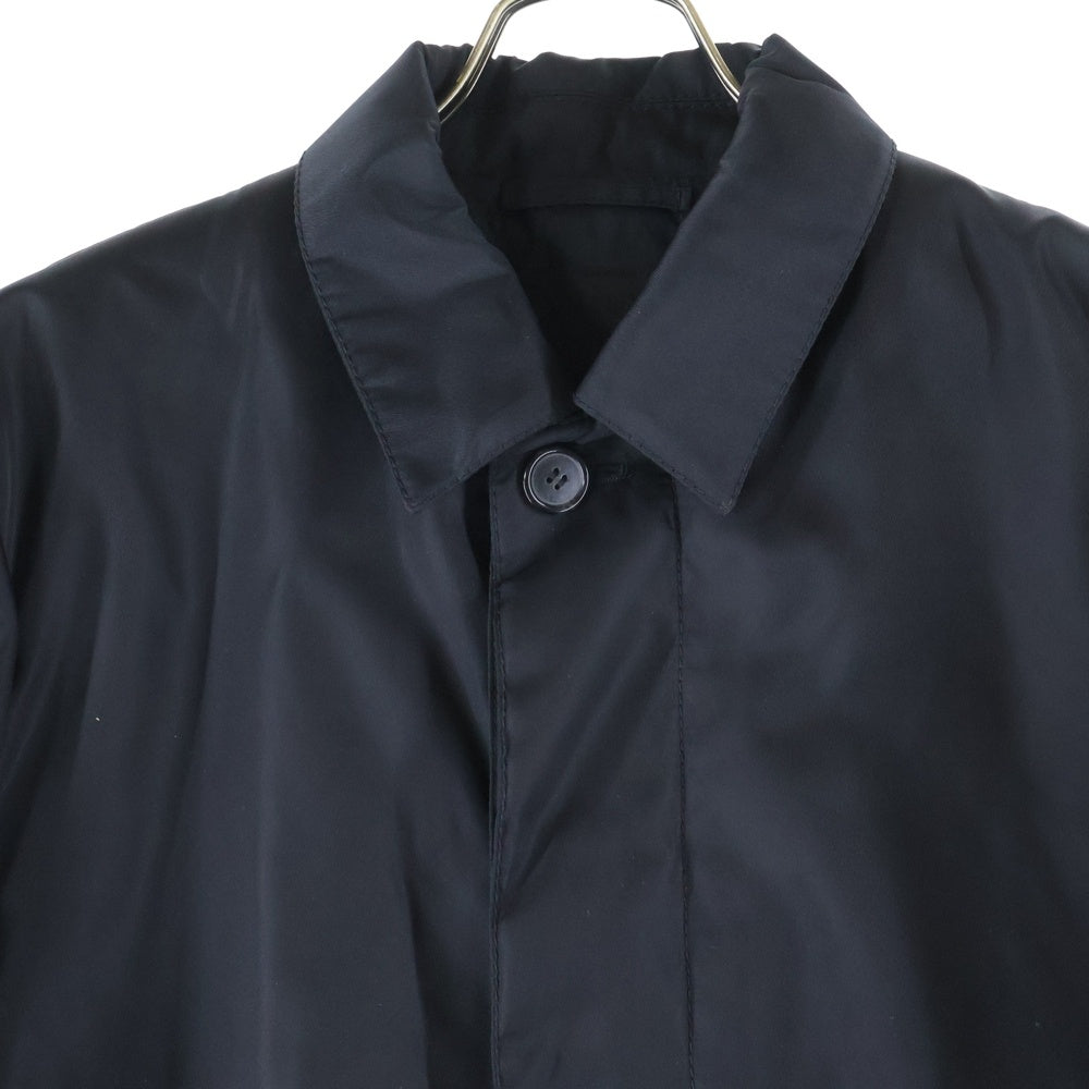 PRADA(プラダ) 中綿入りパテッド比翼ボタンステンカラーコート ブラック UGW616 レディース