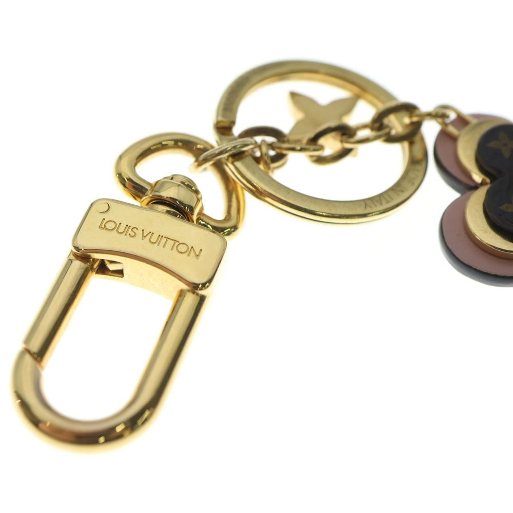 LOUIS VUITTON(ルイヴィトン) モノグラム キーホルダー・ブルーミング フラワー BB バッグチャーム キーリング キーホルダー ブラウン×ピンク レザー M63085 ゴールド金具