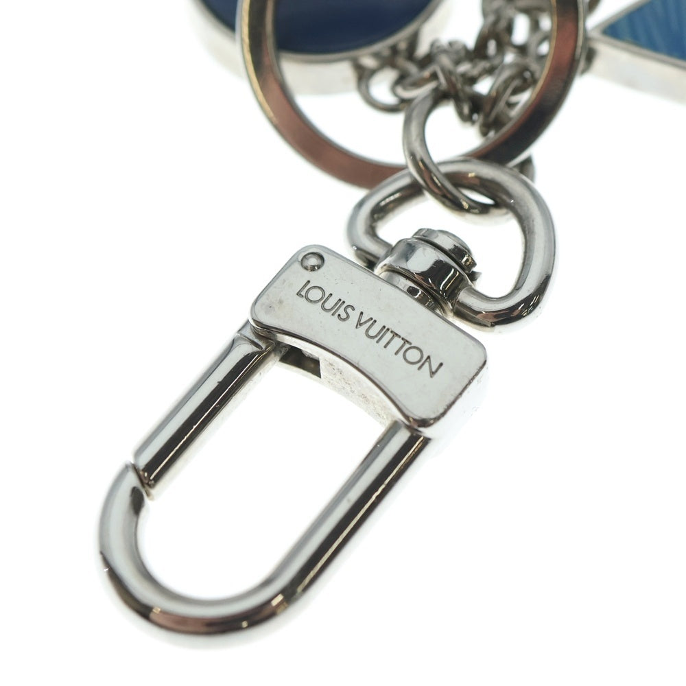 LOUIS VUITTON(ルイヴィトン) エピ アクアフラワー バッグチャーム キーリング キーホルダー ブルー×ピンク MP1687 シルバー金具