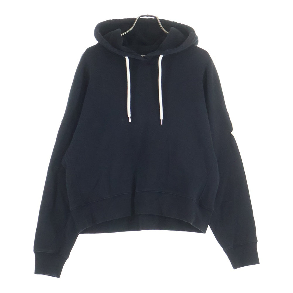 MONCLER(モンクレール) 20AW ワッペン バックロゴプリント プルオーバースウェットパーカー フーディー ブラック F20938G75210 V8186 レディース