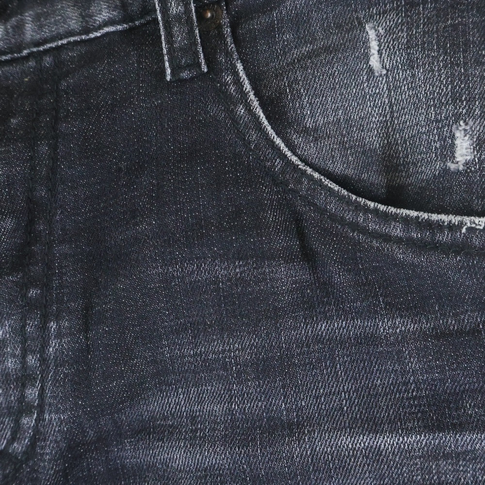DSQUARED2(ディースクエアード) Skater Jeanスケータージーンズ ダメージ デニムパンツ ブラック S74LB1195