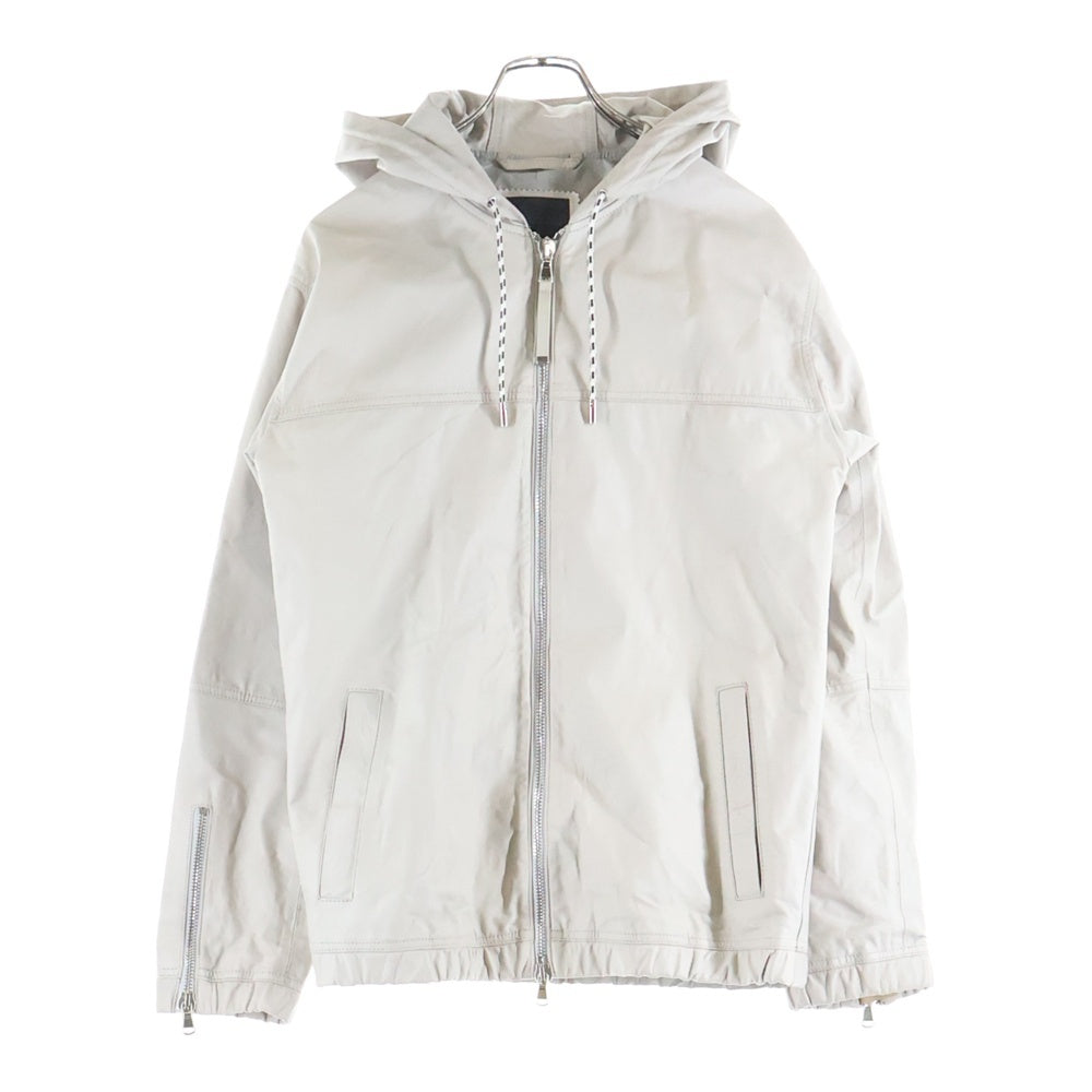 DIESEL BLACK GOLD(ディーゼルブラックゴールド) ジップアップ レザージャケット ベージュ カーフレザー