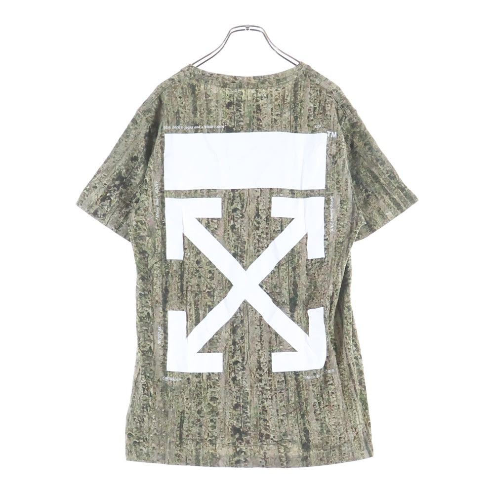 OFF-WHITE(オフホワイト) 19ss REAL CAMOU OVER TEE リアルツリーカモ クルーネックTシャツ カーキ コットン
