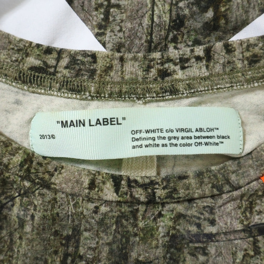 OFF-WHITE(オフホワイト) 19ss REAL CAMOU OVER TEE リアルツリーカモ クルーネックTシャツ カーキ コットン