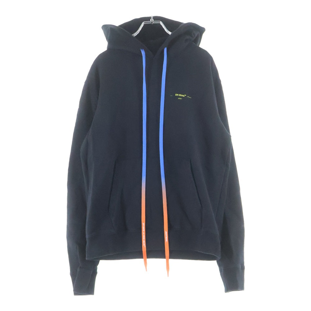 OFF-WHITE(オフホワイト) 19AW ACRYLIC ARROWS ペインティングアロー パーカー フーディー ブラック コットン OMBB034F19E30010
