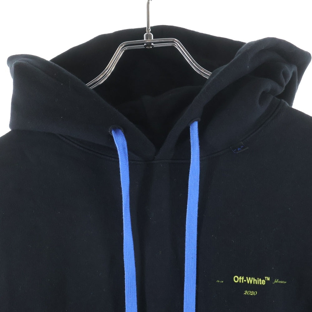 OFF-WHITE(オフホワイト) 19AW ACRYLIC ARROWS ペインティングアロー パーカー フーディー ブラック コットン OMBB034F19E30010