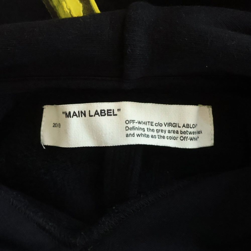 OFF-WHITE(オフホワイト) 19AW ACRYLIC ARROWS ペインティングアロー パーカー フーディー ブラック コットン OMBB034F19E30010