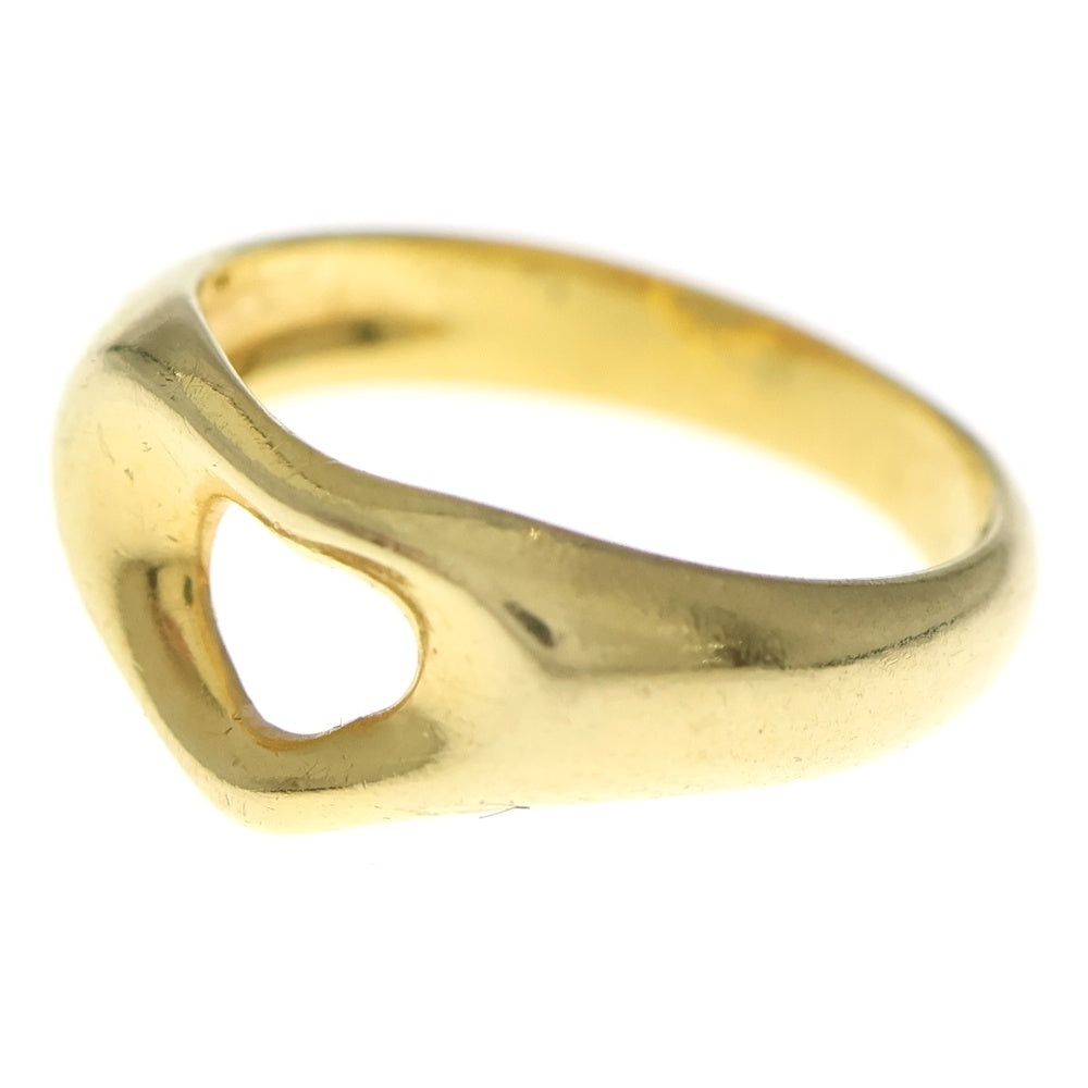 TIFFANY & Co.(ティファニー) オープンハート リング Au750 K18 YG イエローゴールド 指輪 レディース