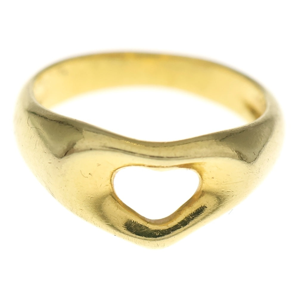 TIFFANY & Co.(ティファニー) オープンハート リング Au750 K18 YG イエローゴールド 指輪 レディース