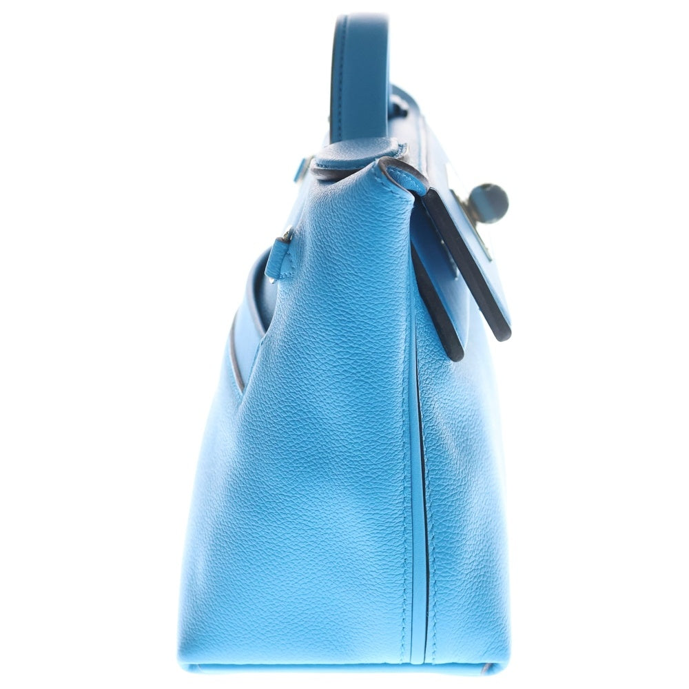 HERMES(エルメス) サックヴァンキャトル 24/24 ミニ エヴァーカラー スイフト レザー 2WAY ハンド ショルダーバッグ シルバー金具 ブルー Z刻印 レディース