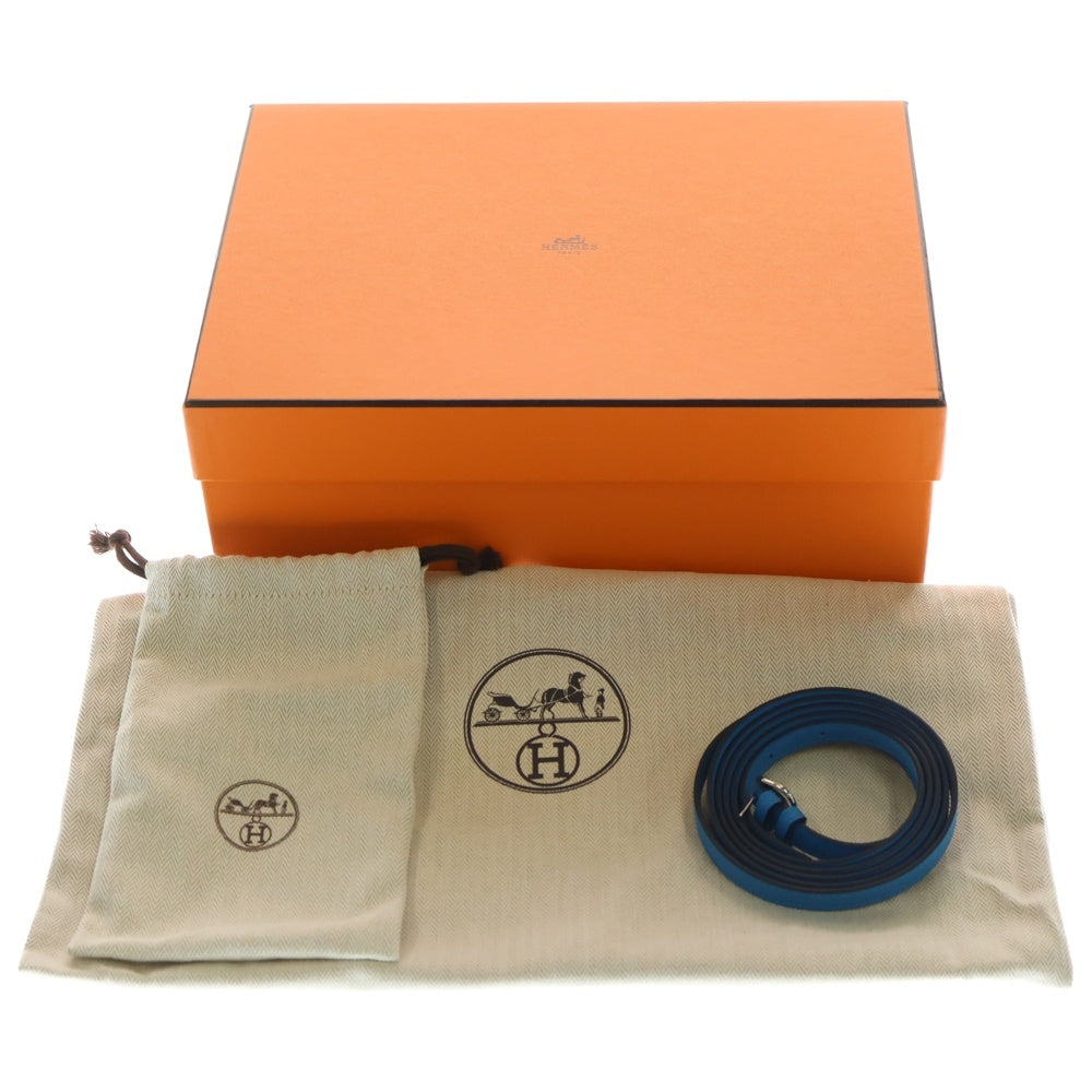 HERMES(エルメス) サックヴァンキャトル 24/24 ミニ エヴァーカラー スイフト レザー 2WAY ハンド ショルダーバッグ シルバー金具 ブルー Z刻印 レディース