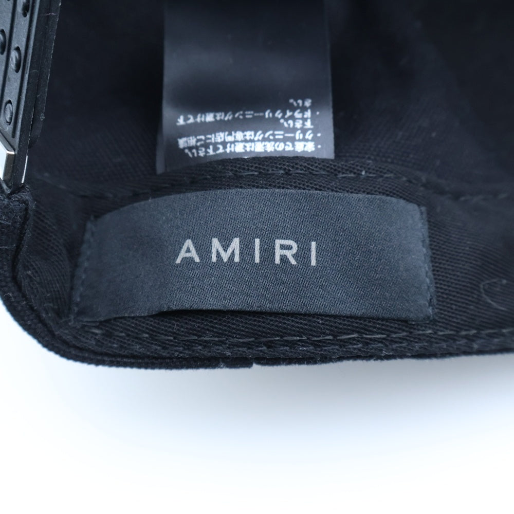 AMIRI(アミリ) MA QUAD ラインストーン装飾ベースボールキャップ ブラック レディース
