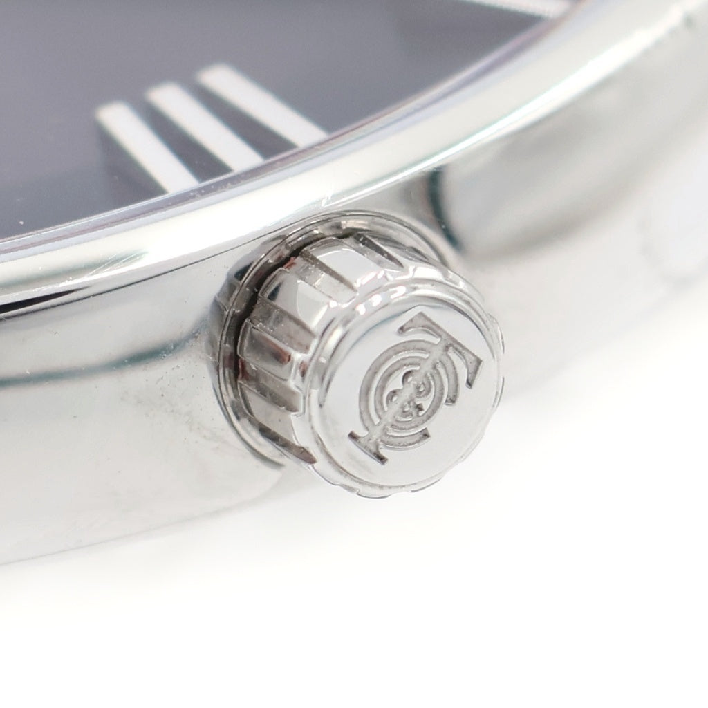 TIFFANY & Co.(ティファニー) アトラスドーム 黒文字盤 SS×革/QZ ステンレス クォーツ 電池式 腕時計 Z1830.11.10A10A52A レディース