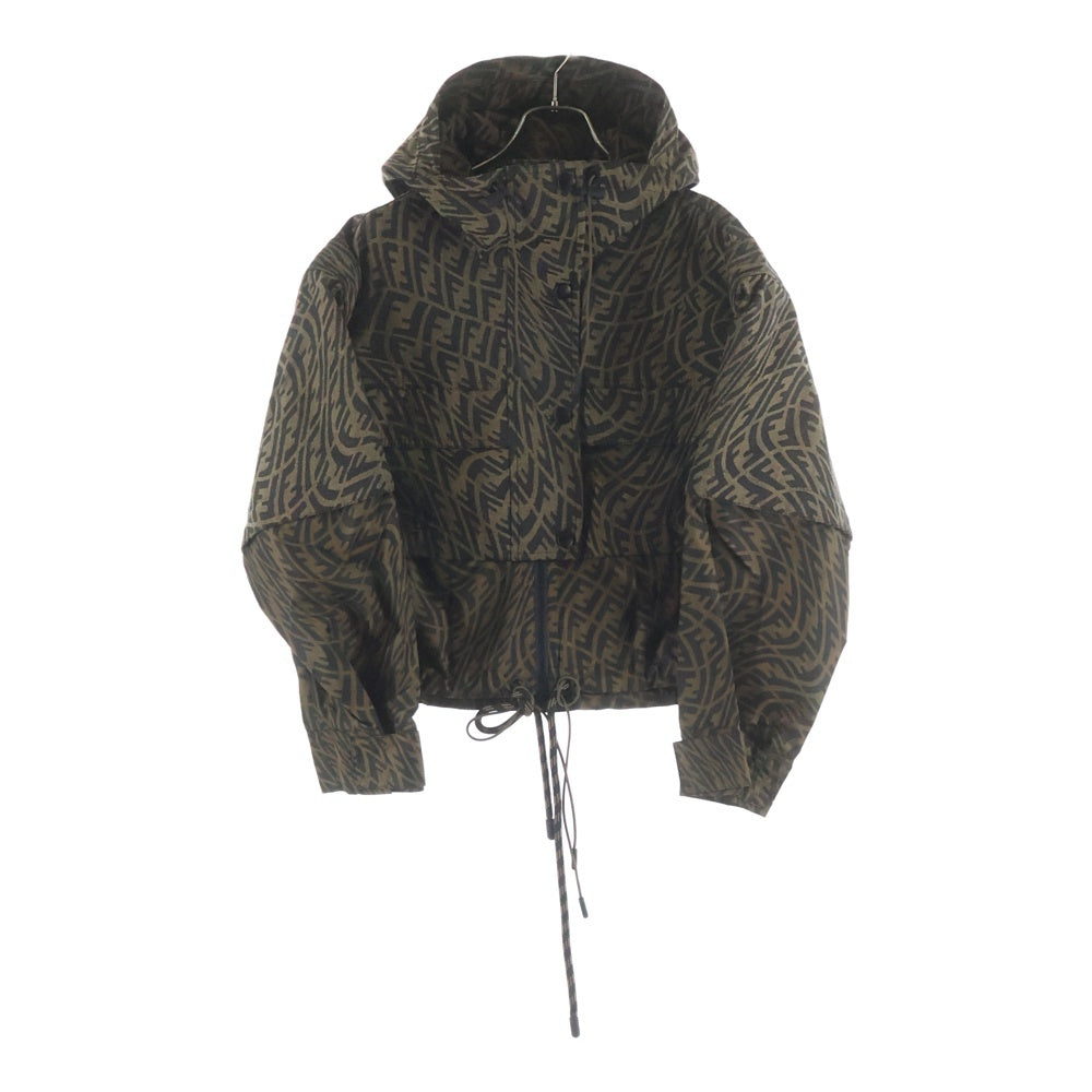 FENDI(フェンディ) フロントムートン切替バーシティジャケット ベージュ/ブラック レディース FM532