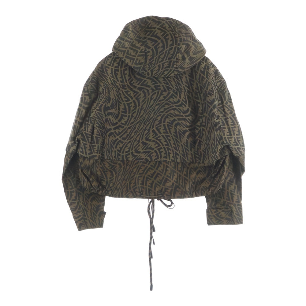 FENDI(フェンディ) フロントムートン切替バーシティジャケット ベージュ/ブラック レディース FM532