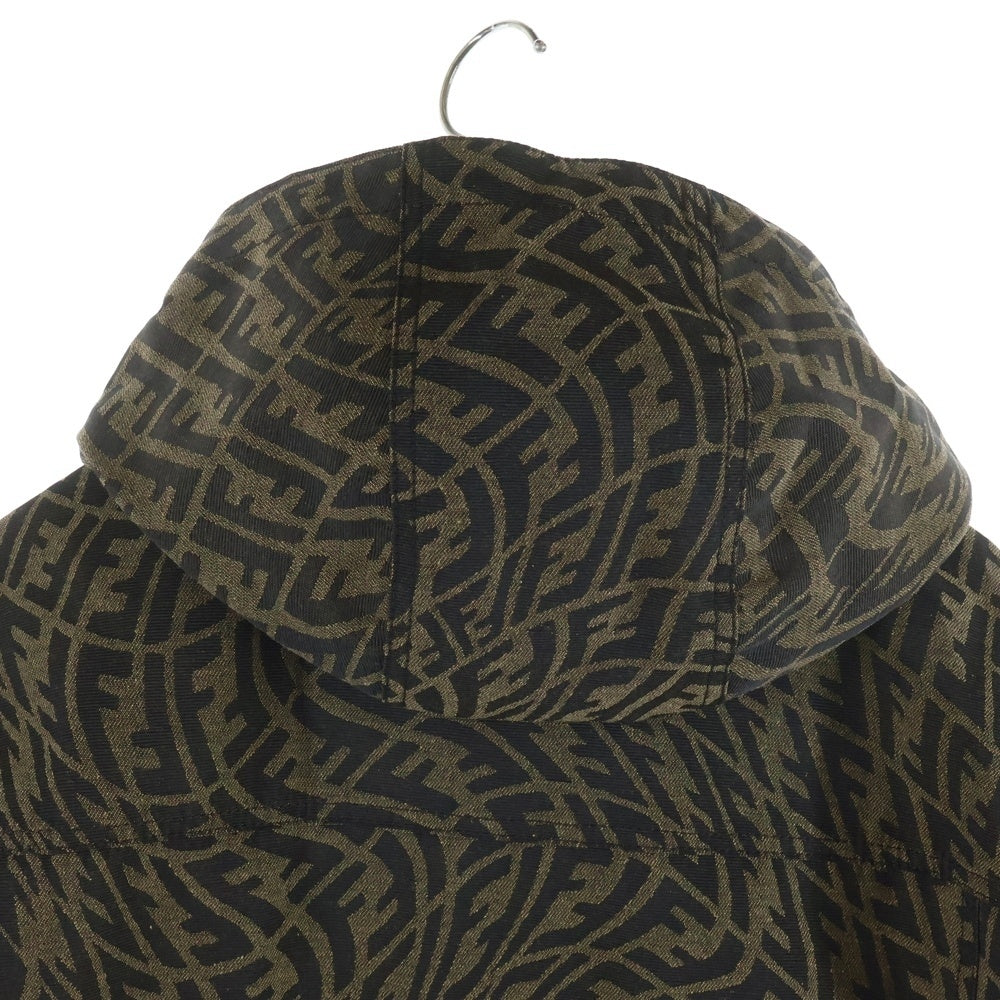 FENDI(フェンディ) フロントムートン切替バーシティジャケット ベージュ/ブラック レディース FM532