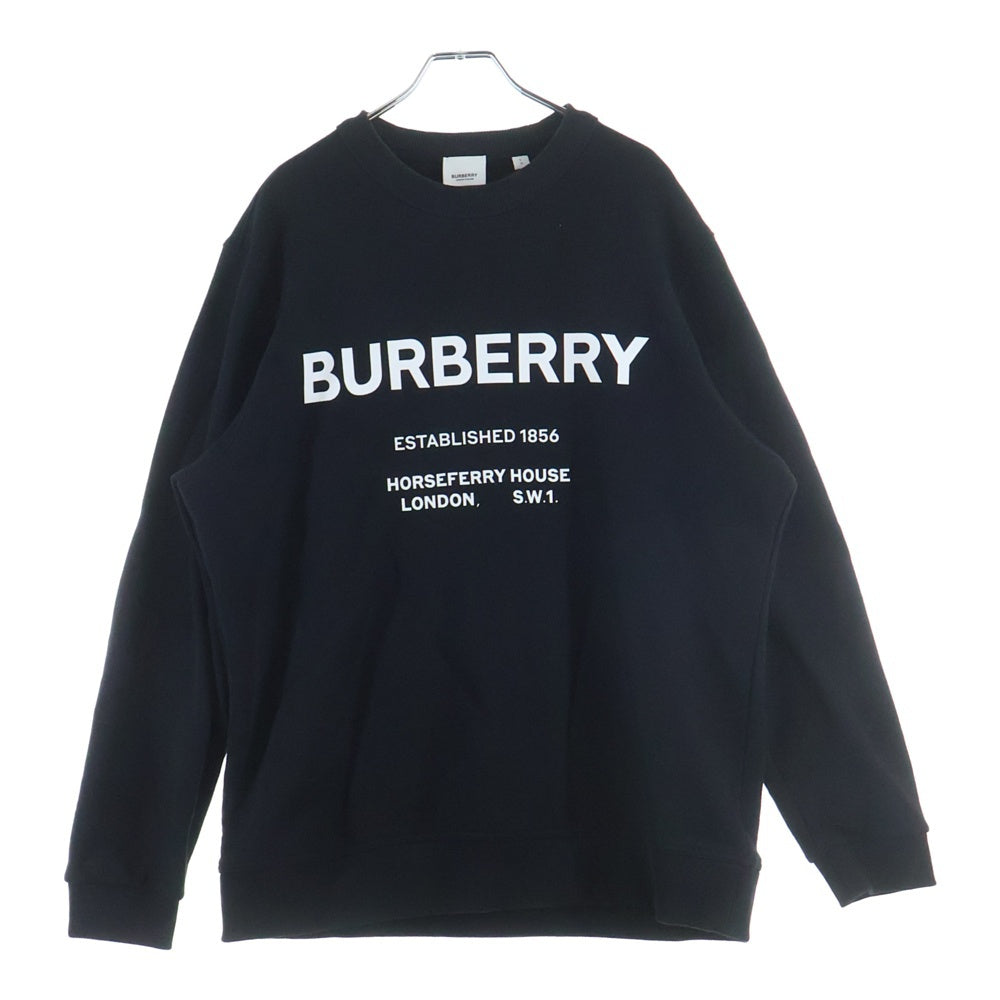 BURBERRY(バーバリー) MARTLEY ロゴプリント スウェット トレーナー ブラック 8017228