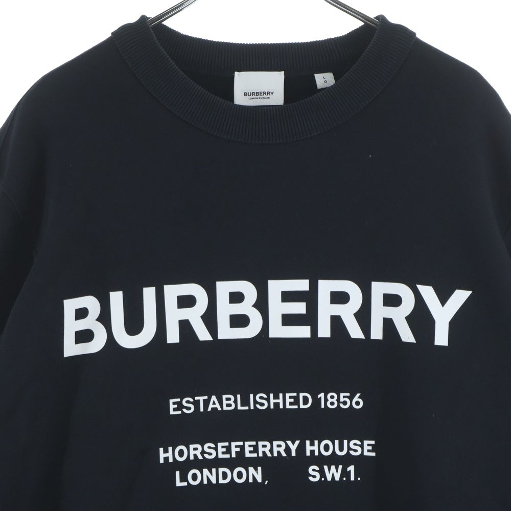 BURBERRY(バーバリー) MARTLEY ロゴプリント スウェット トレーナー ブラック 8017228