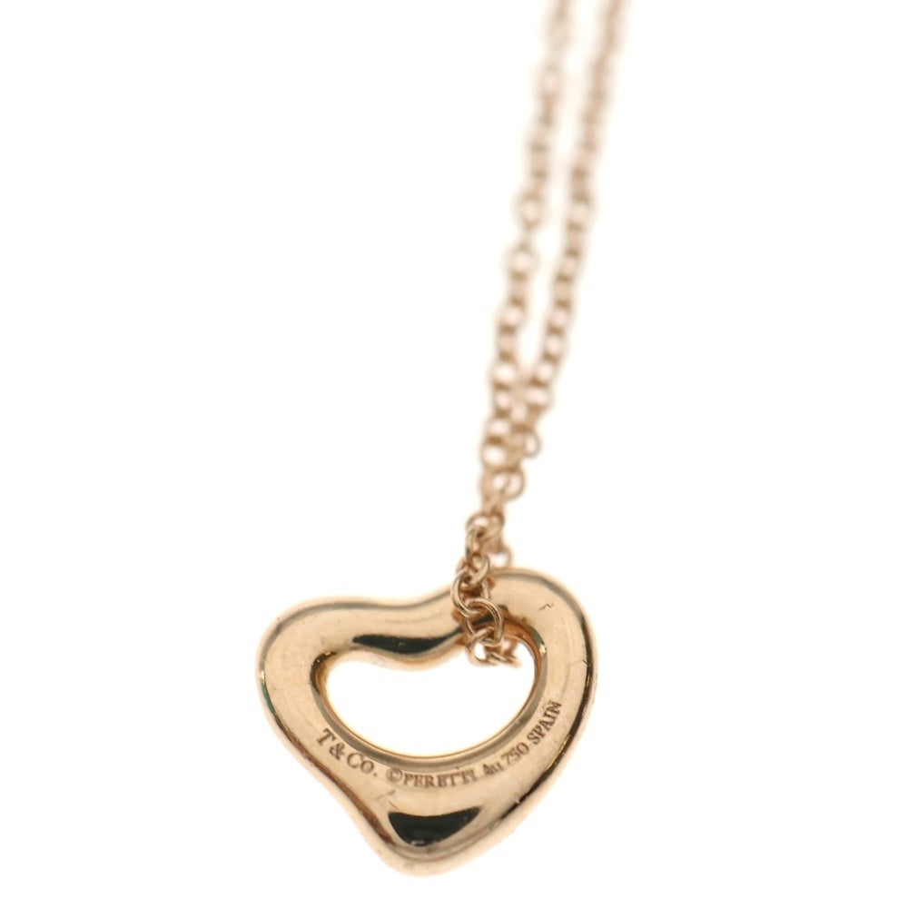 TIFFANY & Co.(ティファニー) エルサペレッティ オープンハート ミニ ネックレス ピンクゴールド Au750PG ジュエリー レディース