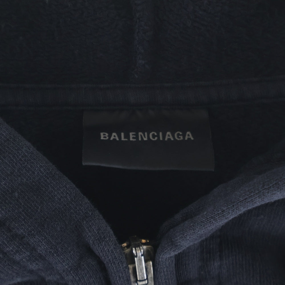 BALENCIAGA(バレンシアガ) エンブレムロゴ ビッグシルエット パーカー ブラック 826162