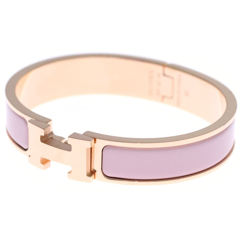 HERMES(エルメス) クリッククラック Hバングル ブレスレット ピンクゴールド×ピンク レディース