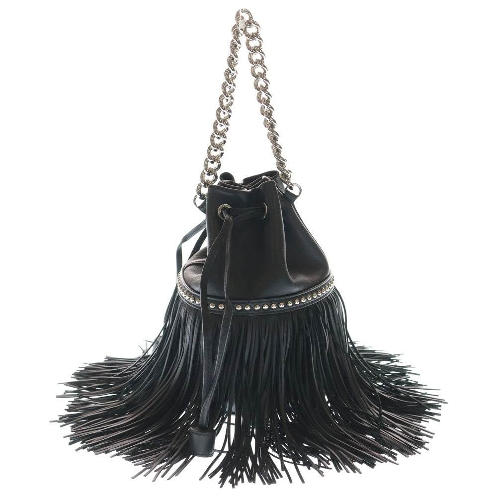 J&M DAVIDSON(ジェイアンドエムデヴィッドソン) フリンジ カーニバルミニ 2WAYショルダーバッグ ブラック レザー スト レディース