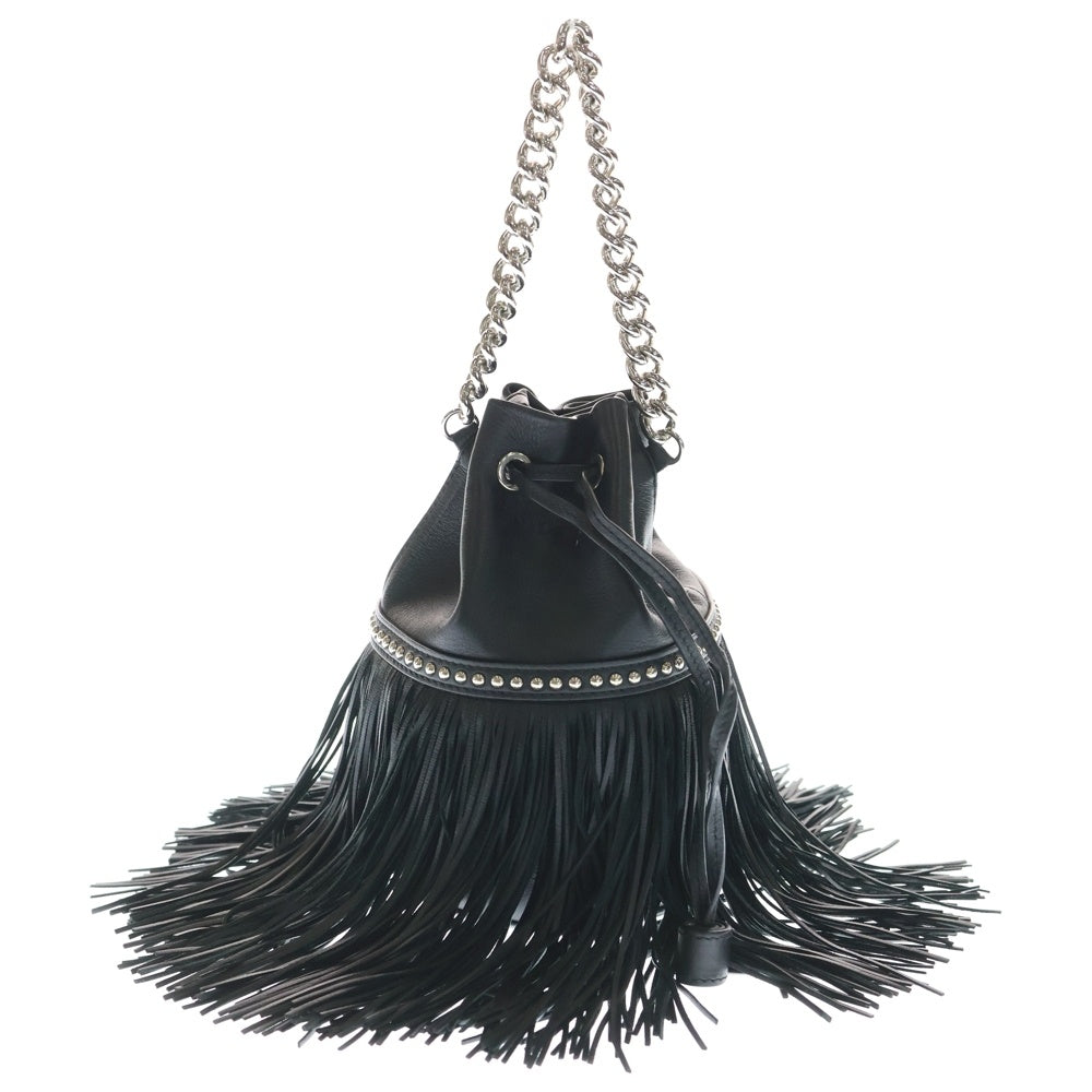 J&M DAVIDSON(ジェイアンドエムデヴィッドソン) フリンジ カーニバルミニ 2WAYショルダーバッグ ブラック レザー スト レディース