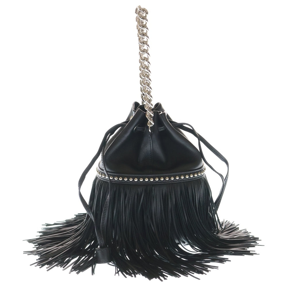 J&M DAVIDSON(ジェイアンドエムデヴィッドソン) フリンジ カーニバルミニ 2WAYショルダーバッグ ブラック レザー スト レディース