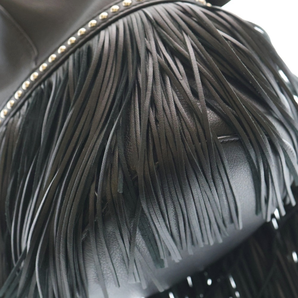 J&M DAVIDSON(ジェイアンドエムデヴィッドソン) フリンジ カーニバルミニ 2WAYショルダーバッグ ブラック レザー スト レディース